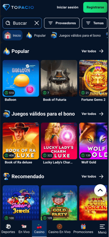 Topacio Bet Casino Download Mobiele App